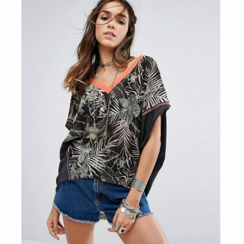 FREE PEOPLE MARGOT FLORAL PRINT TOP
